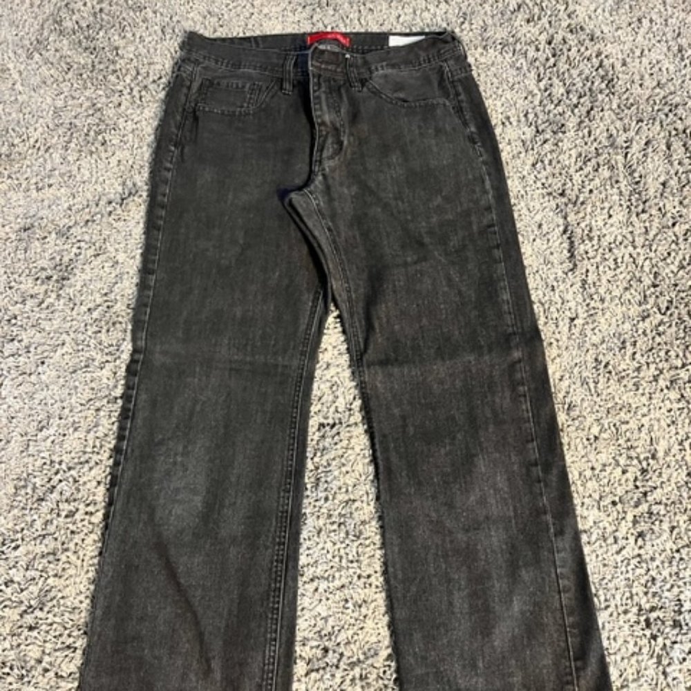 Guess Men's Black Relaxed Straight Fit Jeans Size 34/34